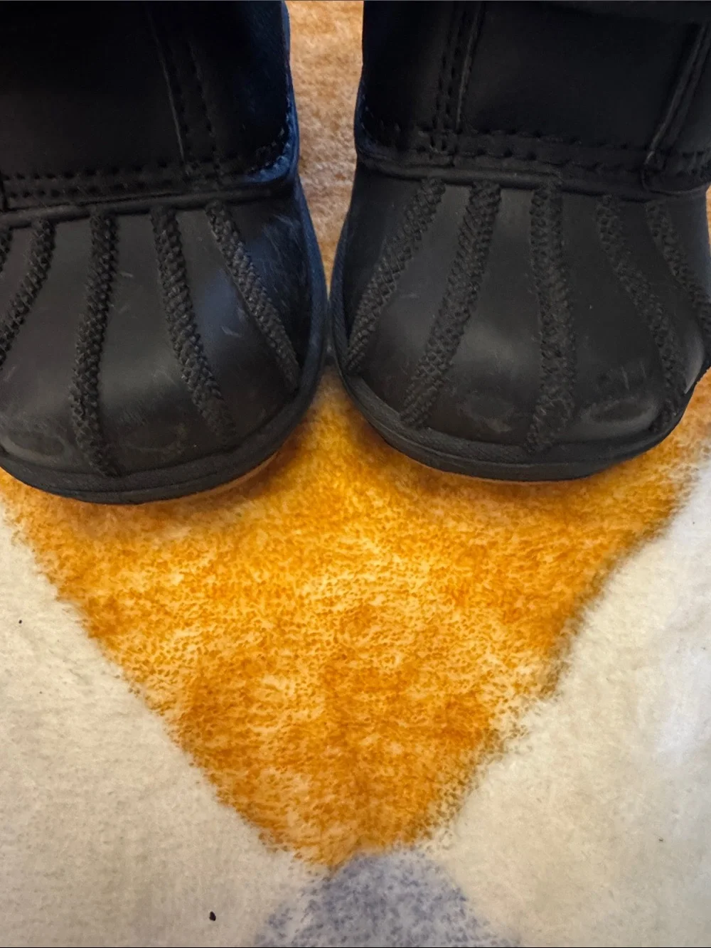 Cat & Jack Black Kids' Rain & Snow Boots with Gray Fleece Lining